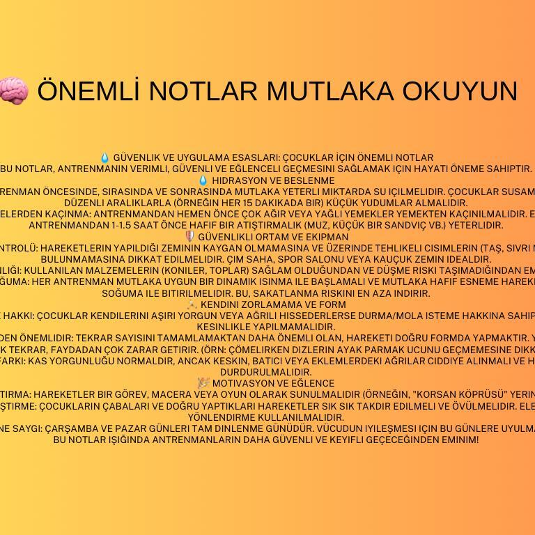 ÖNEMLİ NOTLAR